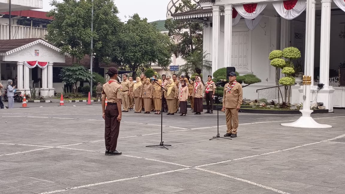 Apel Pagi Dirangkaikan dengan Pelepasan Kontingen Kwarcab Pramuka Kota Bogor untuk Jambore Nasional Tahun 2026